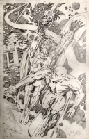 Jack Kirby Silver Surfer soaring the cosmic skies 1974 Pencil twice up masterpiece Comic Art