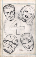 Jack Kirby Fantastic Four 1970s Pin up! Comic Art