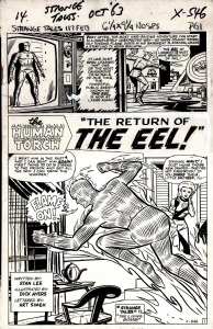 1964 Strange Tales Human Torch splash page !, Comic Art