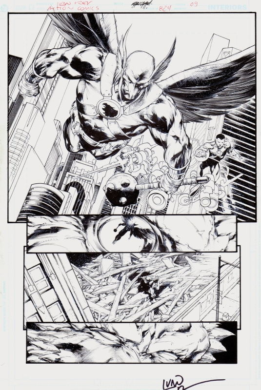 Action Comics 824 Pag 9 By Ivan Reis In Israel Collado S Oa Ivan Reis Comic Art Gallery Room