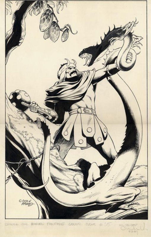 Marvel Fanfare Cover/Pin-Up, in David M. Gravatt's Charles Vess Comic ...