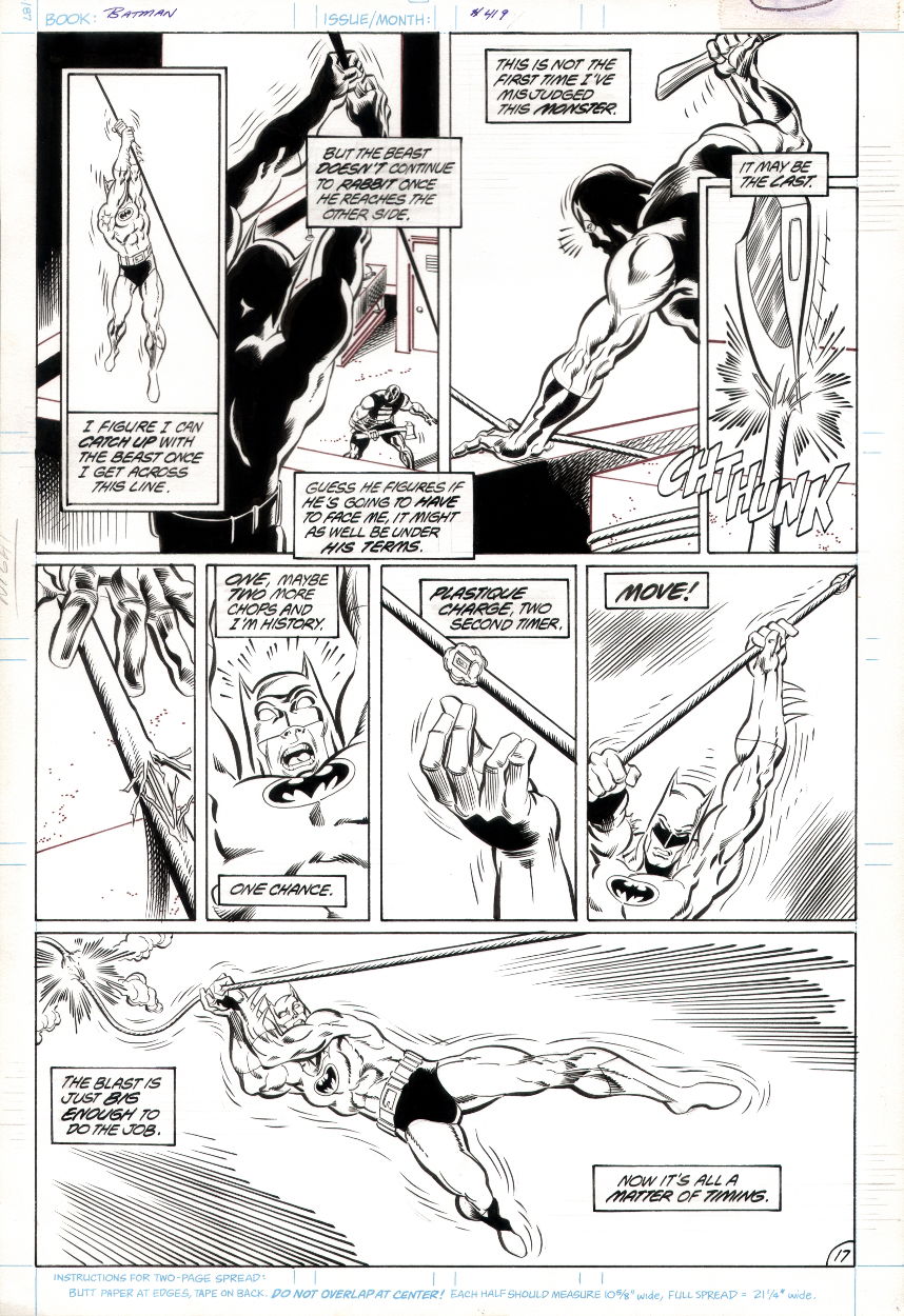 Batman - 419 page 17, in Jon Hess's Aparo, Jim Comic Art Gallery Room