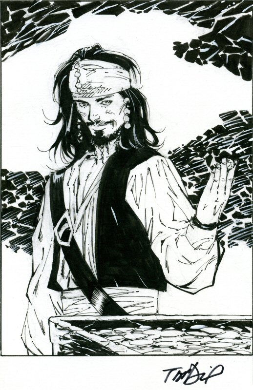 Captain Jack Sparrow, in JAMZ Collective's Tony Daniel Pirates Comic ...