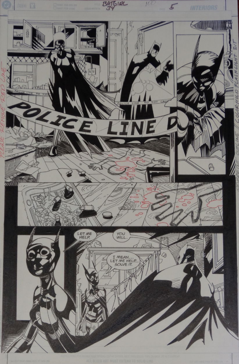 Batgirl Batman, in Don Head's Convention Sketches Comic Art Gallery Room