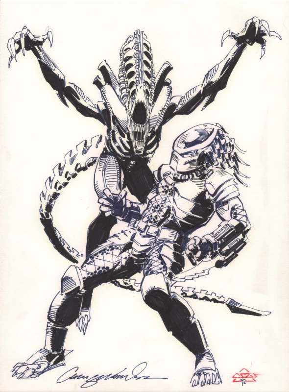 Alien vs Predator - Bush Robert - Drawings & Illustration, Entertainment,  Movies, Horror Movies - ArtPal