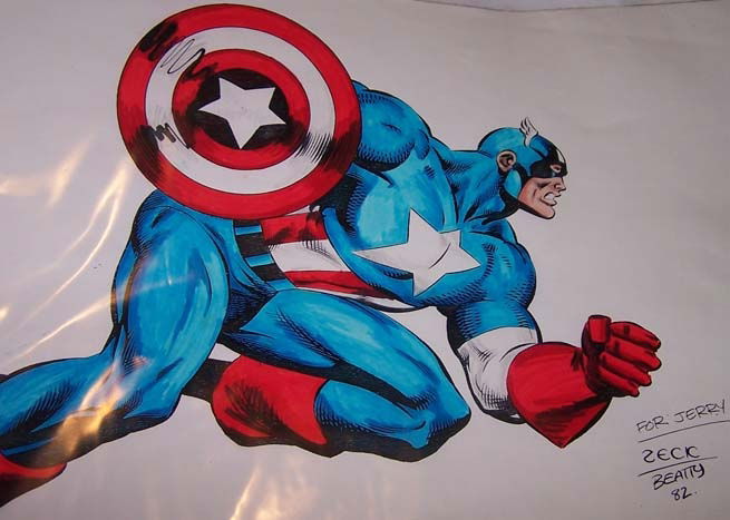 CAPTAIN AMERICA, In Riccardo Chiaveri's ZECK , MIKE Comic Art Gallery Room