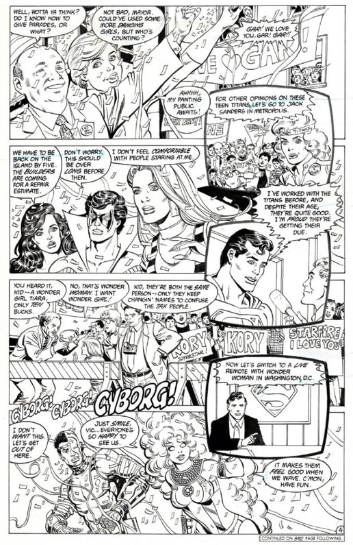 Dan Jurgens The New Teen Titans 6 1984 Pg 4 First Published Superman By Dan Jurgens In Gal Schwartz S Jurgens Dan Comic Art Gallery Room