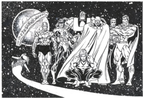 Bart Sears & Brett Breeding - DC Cosmic Card (1991) #156 - INVASION! Comic Art