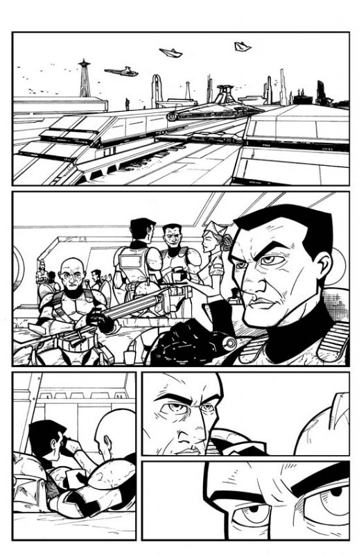 Prelude Page 1 (Line Art), in Tom Hodges's Clone Wars Web Comic Comic ...