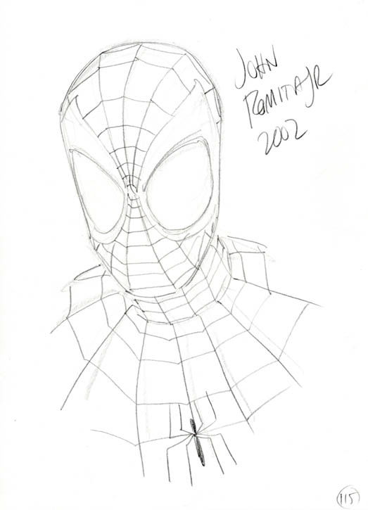 Spider-Man, by John Romita Jr., in Ben Herman's Convention sketches #3 ...