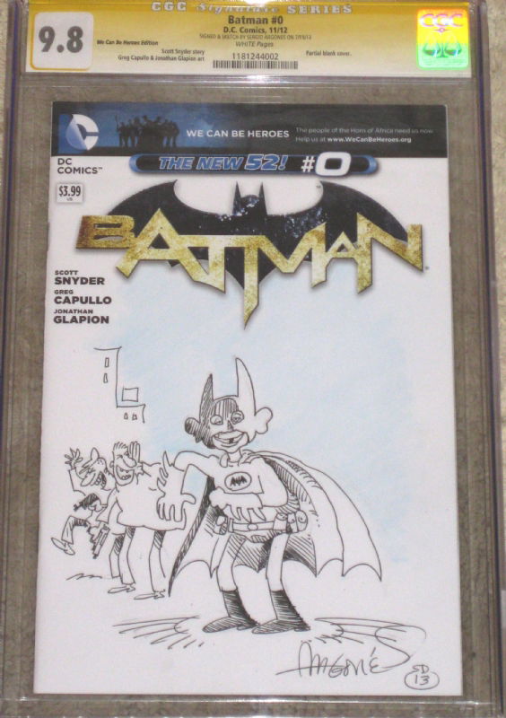 Alfred E. Newman as Batman sketch by Sergio Aragones!, in Triston Pence's  Triston Pence's Sketches Comic Art Gallery Room