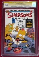 Matt Groening and Bill Morrison sketches on a Simpsons Comics issue 1. Comic Art