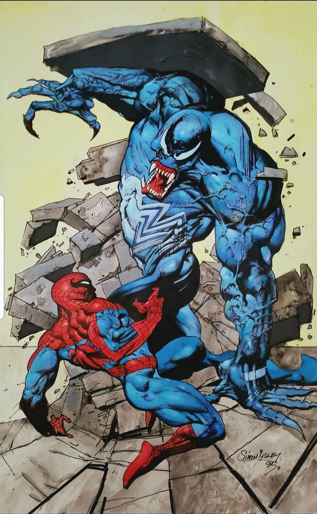 Simon Bisley Spiderman VS Venom Marvel Original painting Spider, in Eric  Nilsson's 1 Simon Bisley Paintings / Painted Pieces / Slaine - Original Art  Comic Art Gallery Room