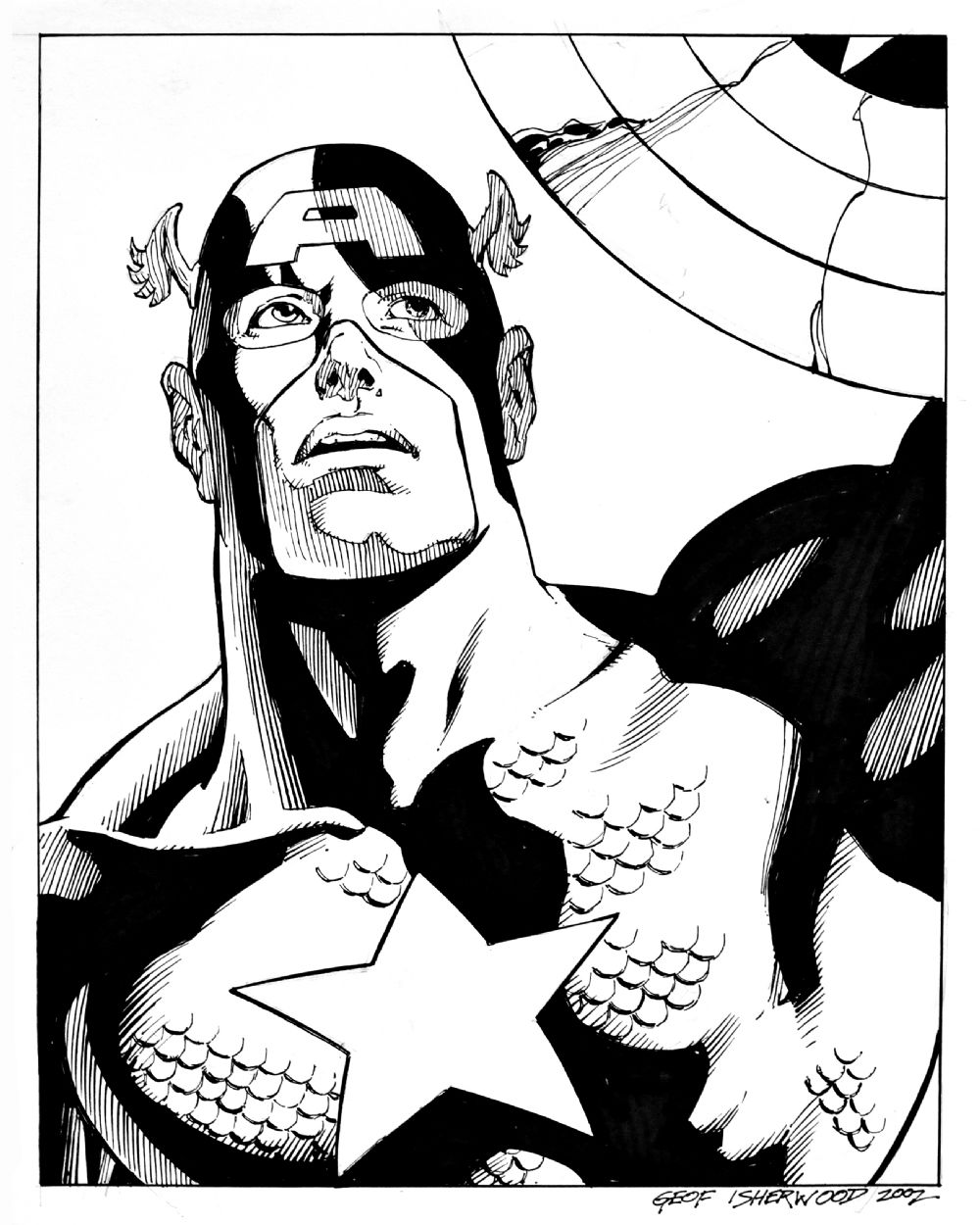 Geof Isherwood | CAPTAIN AMERICA | Pinup, in Stefan B's Character ...