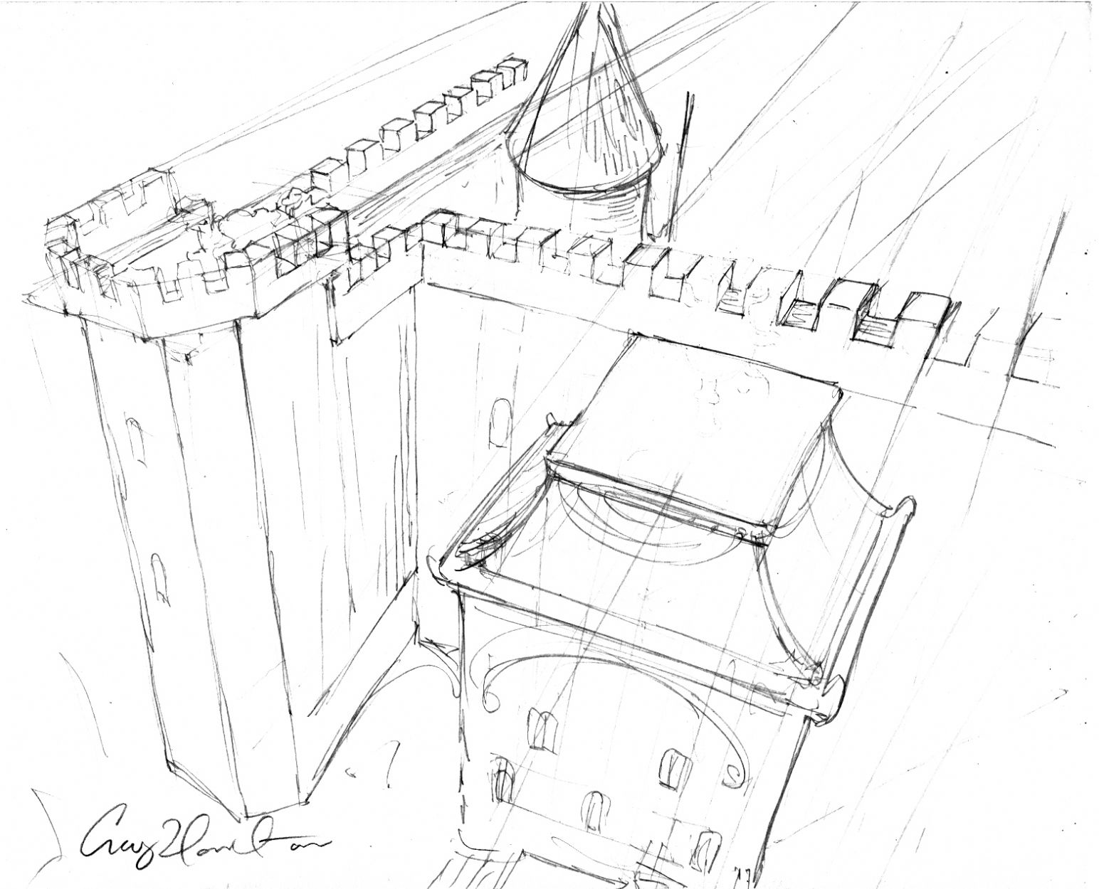 Castle, in Craig Hamilton's Fables~ The Last Castle Sketchbook Comic ...