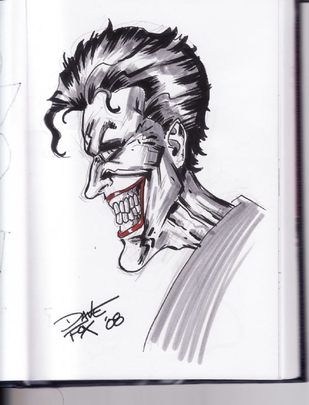 Dave Fox, in Edward Chauvin's Joker Art Book Comic Art Gallery Room