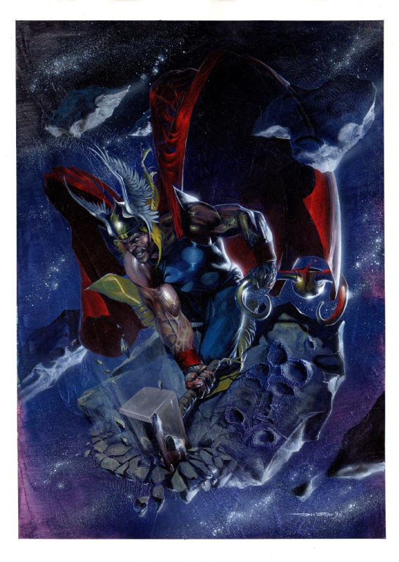 Dell'Otto - Thor painting for a Marvel signed/numbered litho, in Francesco  Bazzana's DELL'OTTO, GABRIELE Comic Art Gallery Room