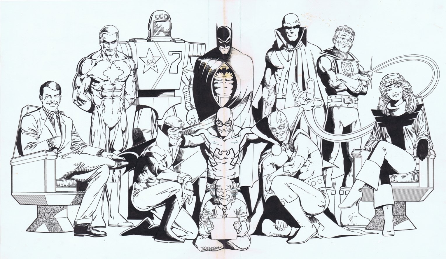 Justice League Class Of 87 Poster By Kevin Maguire In Malvin V S The Justice League Comic Art Gallery Room