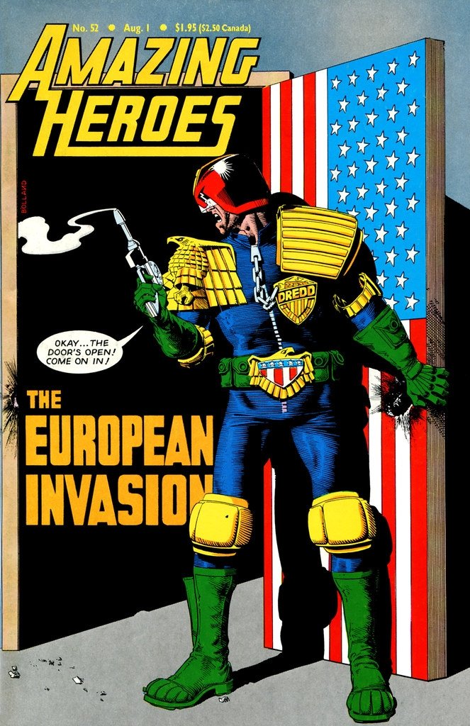 Brian Bolland Judge Dredd Cover - Amazing Heroes Cover, in Malvin