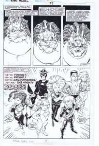 Uncanny X-men Annual issue 12 p53 by Art Adams - First X-babies, Comic Art