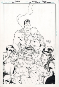 JSA Issue 54 Cover by Pacheco and Merino - Virtue, Vice and Pumpkin Pie, Comic Art