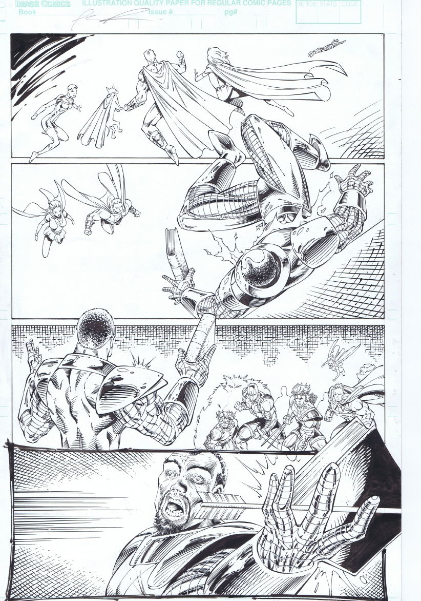 Alan Moore's Judgment Day page by Liefeld - with Supreme!, in Malvin V ...