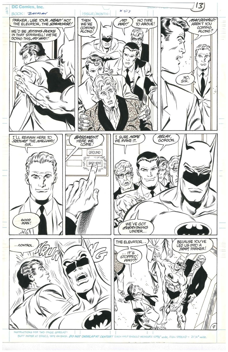 Batman 417 page 13 - 10 Nights of the Beast page with great Batman panels!,  in Malvin V's The Batman - Published Interior Pages Comic Art Gallery Room