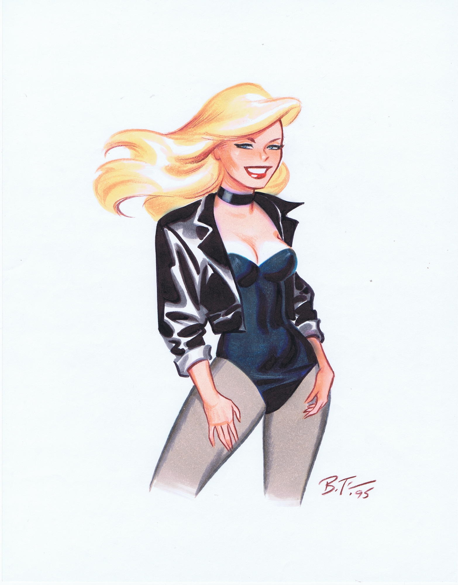 Himmel oversvømmelse foretrækkes Bruce Timm Black Canary Colour Pinup, in Malvin V's Pinups and Con  Commissions - Coloured Comic Art Gallery Room