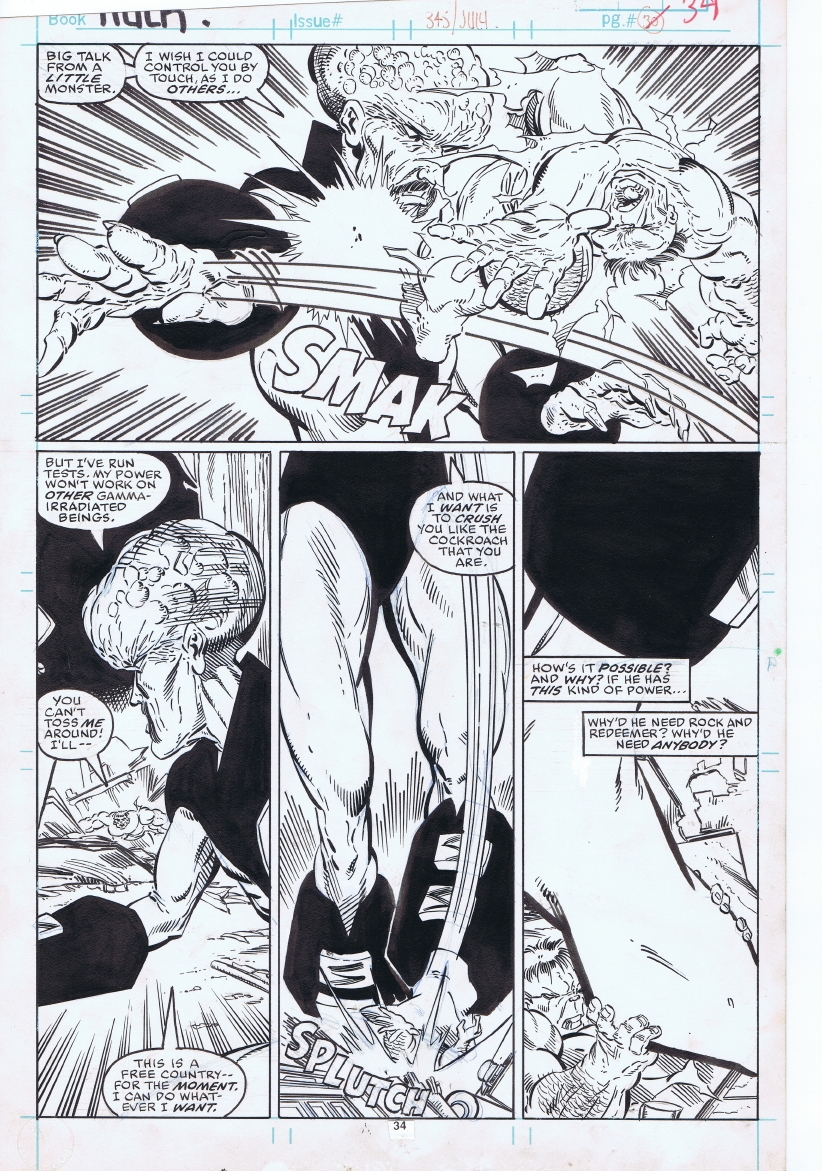 Incredible Hulk Issue 345 page 34 by Todd McFarlane - Hulk vs Leader!, in Malvin V's The Incredible Hulk Comic Art Gallery Room