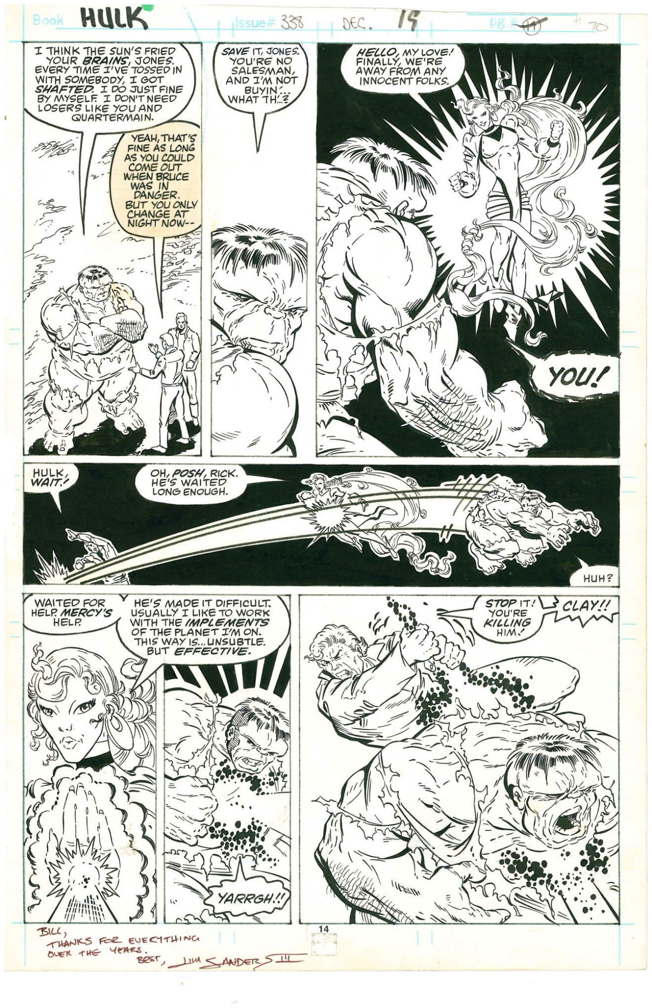 Incredible Hulk Issue 338 Page 34 By Todd Mcfarlane Hulk Vs Mercy In Malvin V S The Incredible Hulk Comic Art Gallery Room