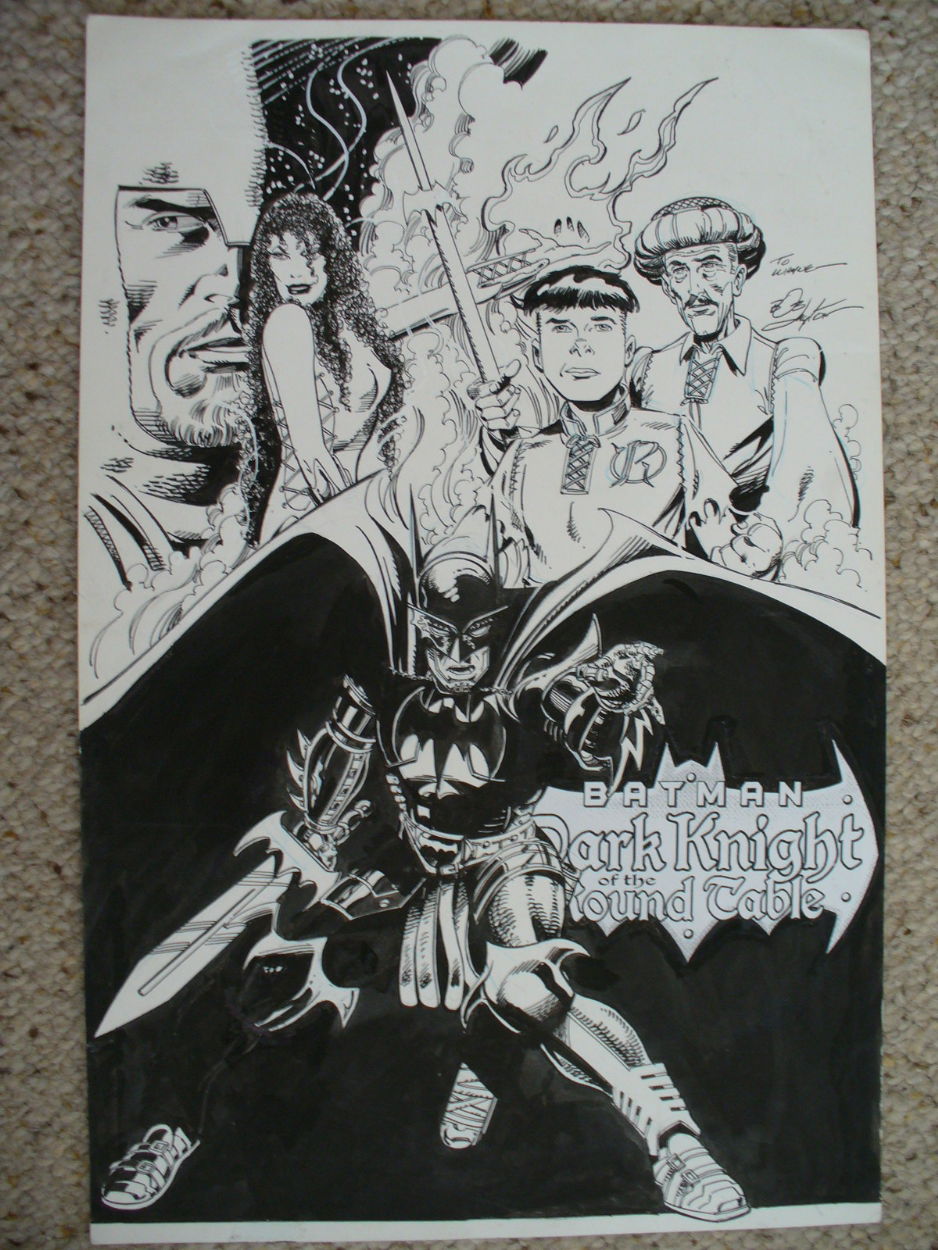 Batman: Dark Knight Of The Round Table, presentation art, in Wayne Turner's  DC Comics - Elseworlds Comic Art Gallery Room