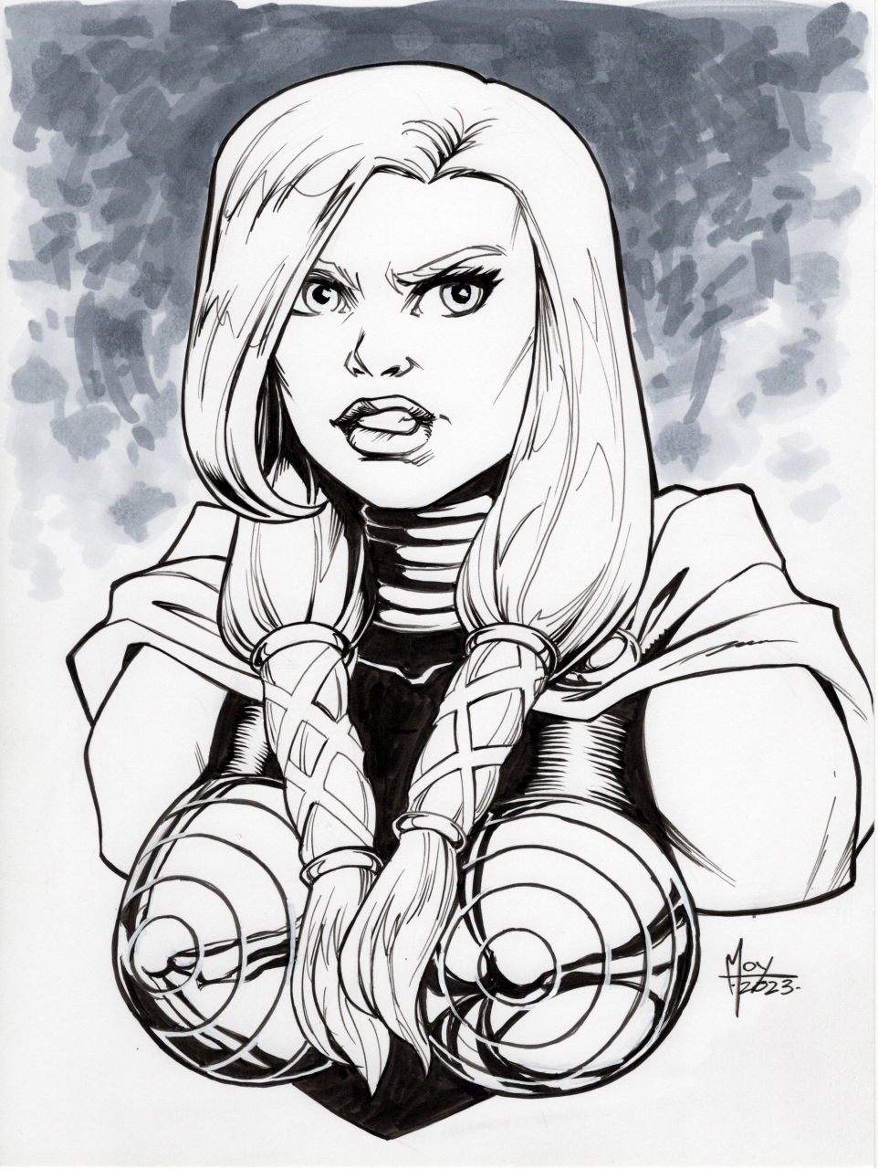 Moy Valkyrie Bust, in Jeffrey Moy's Jeffrey Moy Art for Sale Comic Art ...