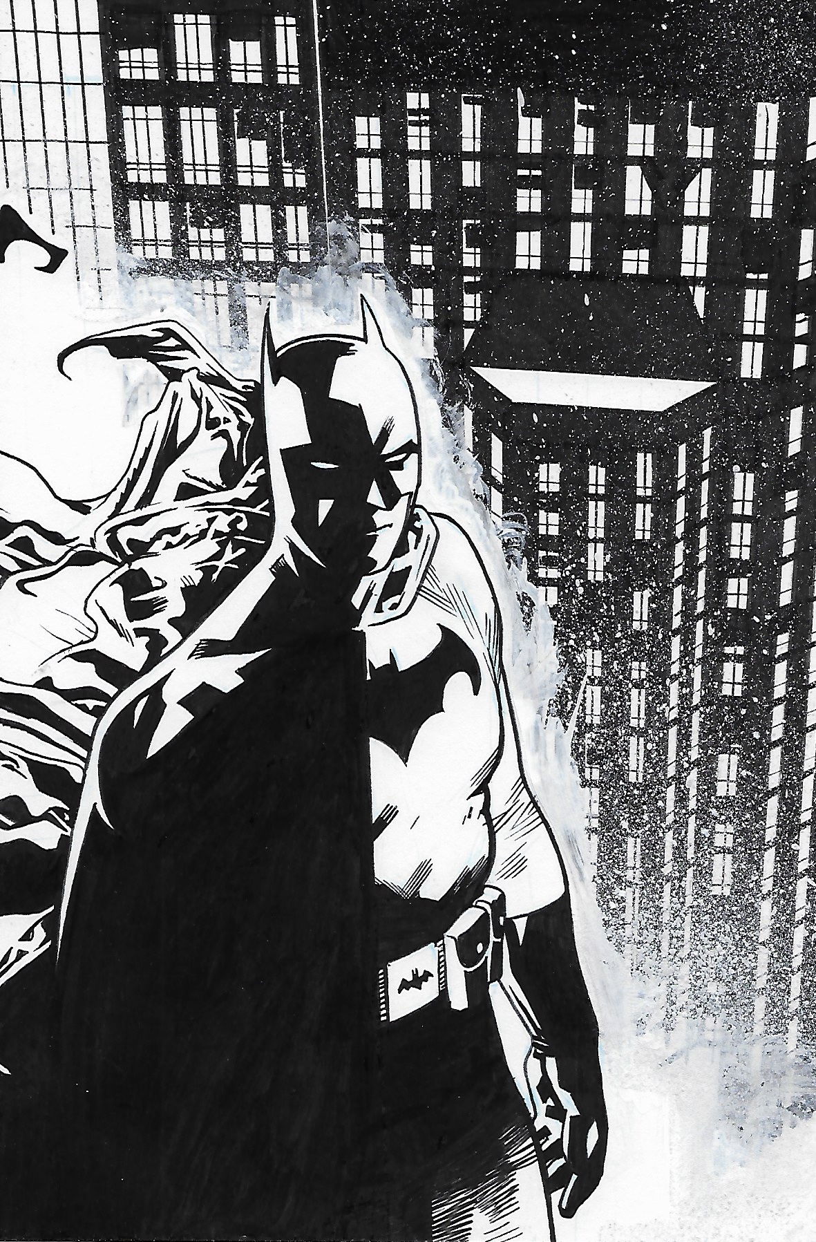 Josh Hood Batman above Gotham sketch, in Lee P's Batman sketches Comic ...