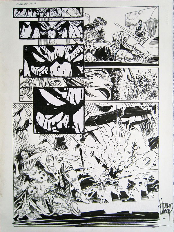 Adam Kubert Clash #3 pg 23, in Lee P's Miscellaneous Comic Art Gallery Room