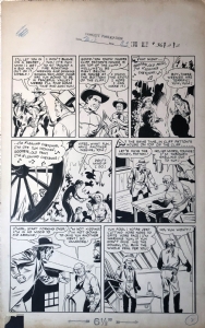 Tom Mix #36 page 2 1950 large art cowboy comics by Carl Pfeufer Comic Art