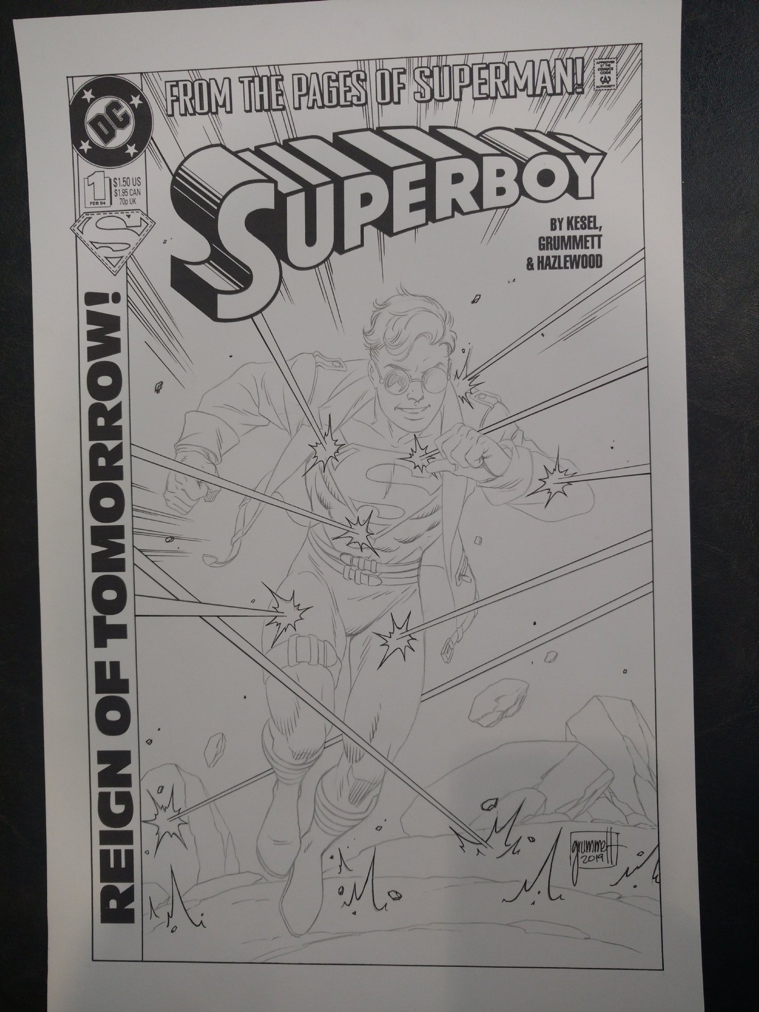 Superboy Vol 4 01 Cover Version By Tom Grummett In Pepe Caldelass Covers Recreations As 4038