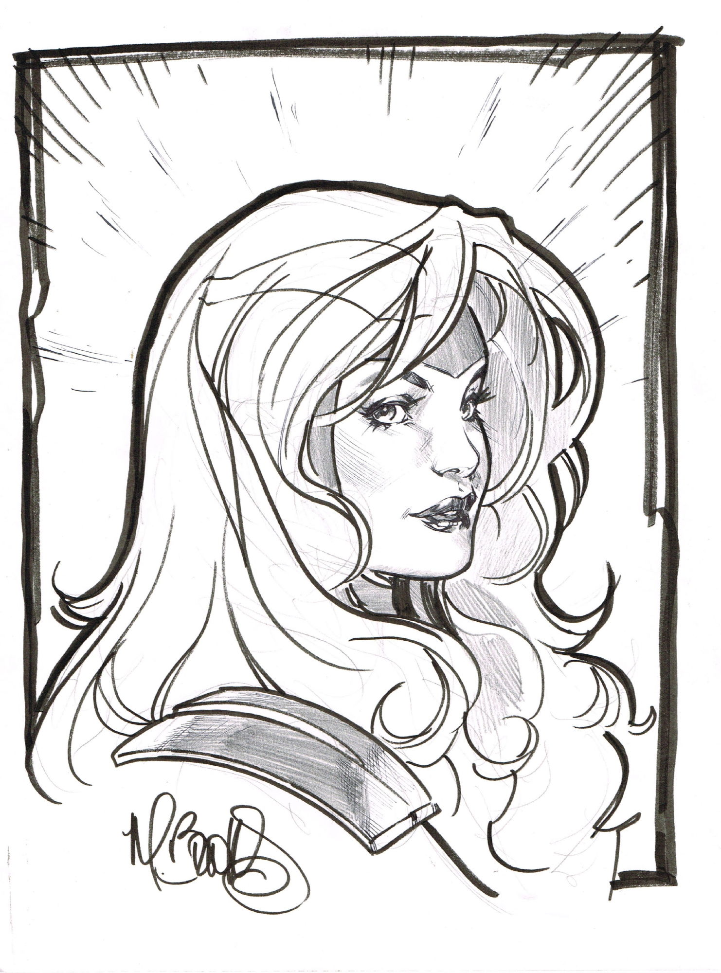 Jean Grey, in Kevin Boyd's X-Men Comic Art Gallery Room