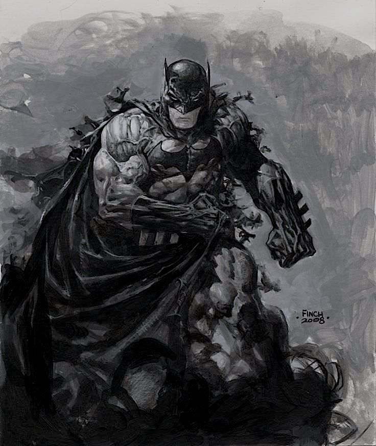 Batman the Dark Knight Painting by David Finch, in Jason Baccus's David  Finch Art Gallery Comic Art Gallery Room