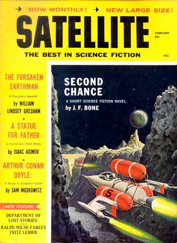 Alex Schomburg - Satellite Science Fiction - Feb. 1959, In Glynn Crain 