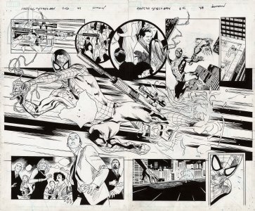Amazing Spider-Man #25 DPS pg 37 & 38 Stuart Immonen & Wade Von Grawbadger Comic Art