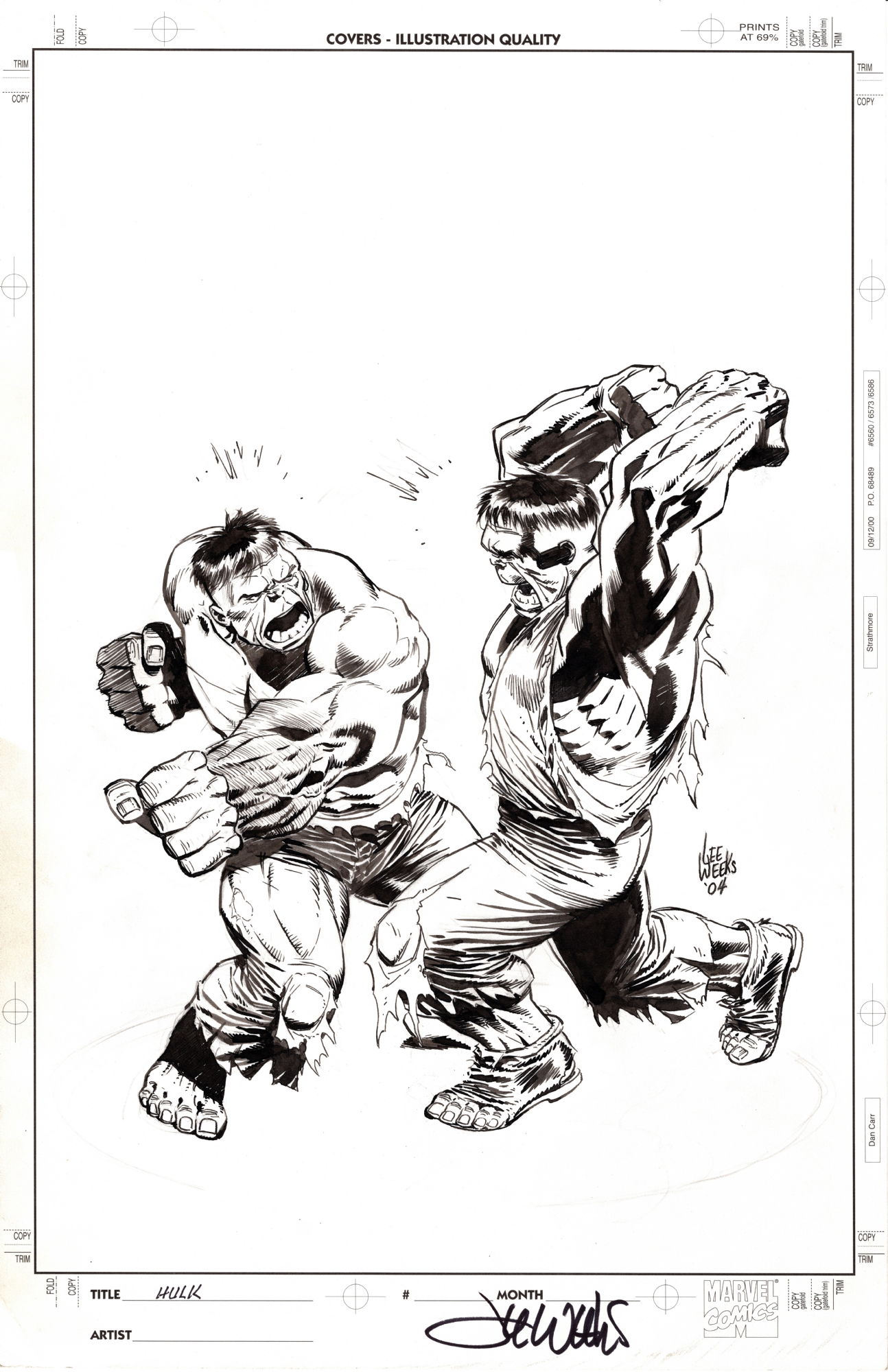 Incredible Hulk # 78 Cover By Lee Weeks, In Ken Martin's Hulk Comic Art 