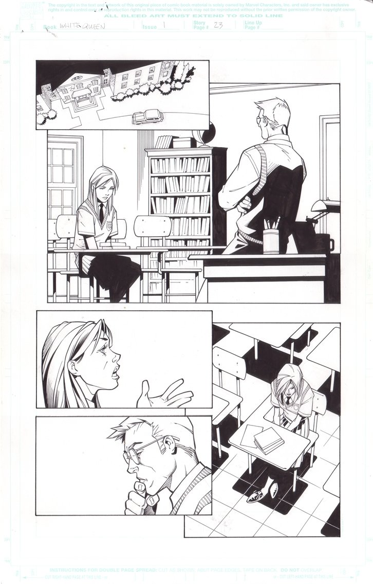 White Queen Page In James Schafer S Other X Men Comic Art