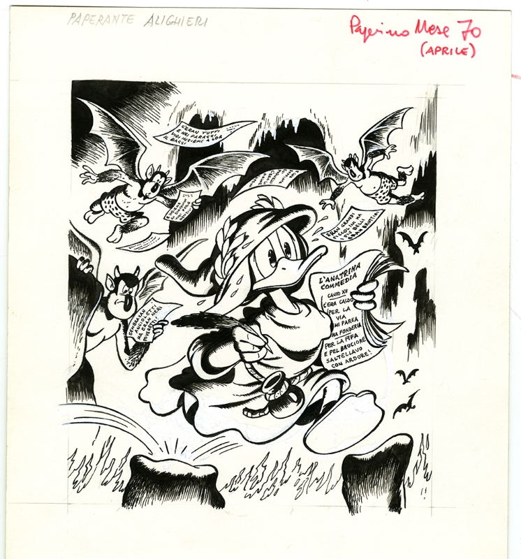 Marco Rota: Donald Duck as Dante Comic Art