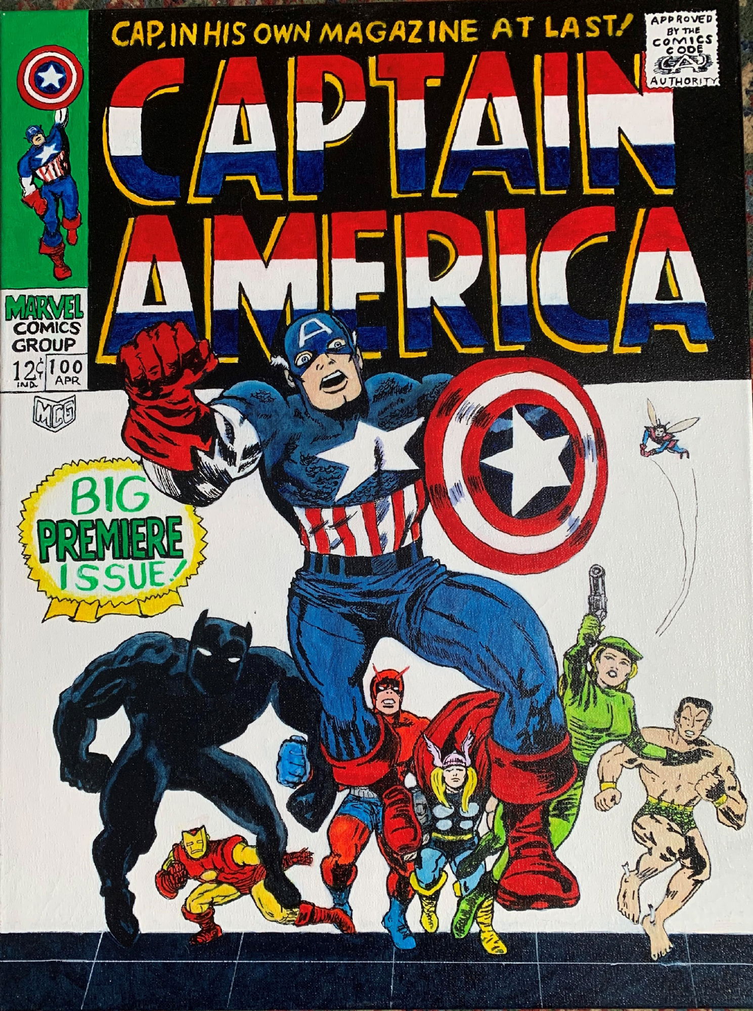 Captain America 100 Recreation, in sean wallace's 2022 Heroes Con ...