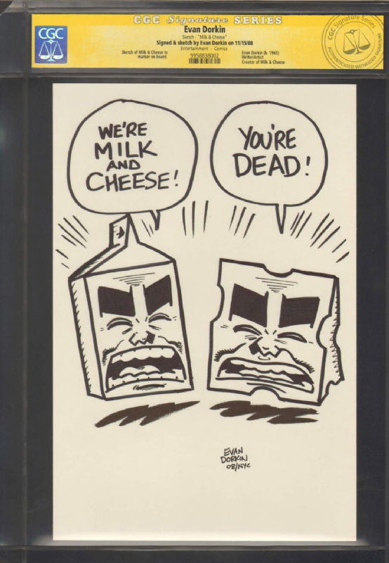 Milk And Cheese Dorkin In J Js Cgc Signature Sketches Comic Art Gallery