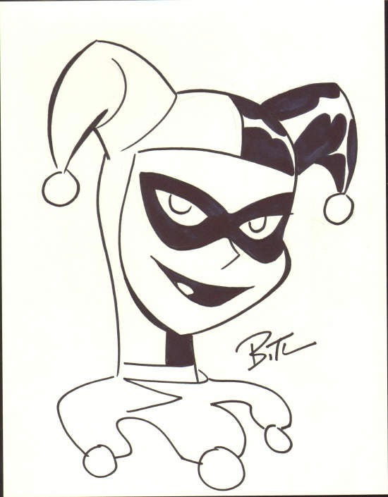 Harley Quinn Bruce Timm, in J J's Harley Quinn Comic Art Gallery Room