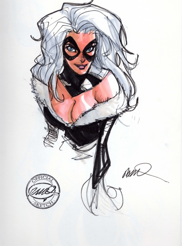 Black Cat Humberto Ramos In Kevin Szeto S Convention Sketches And Commissions Comic Art Gallery Room