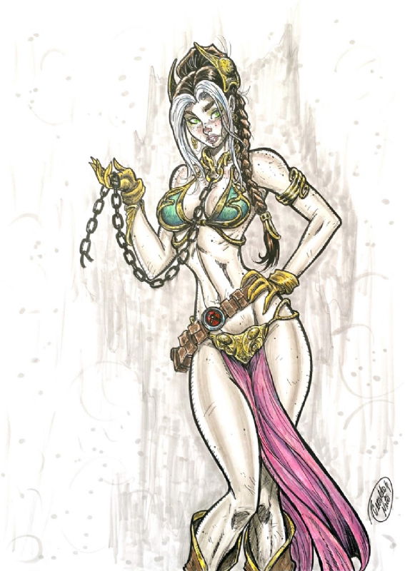 Slave Leia Mina by SnakesNSonicLover -- Fur Affinity [dot] net