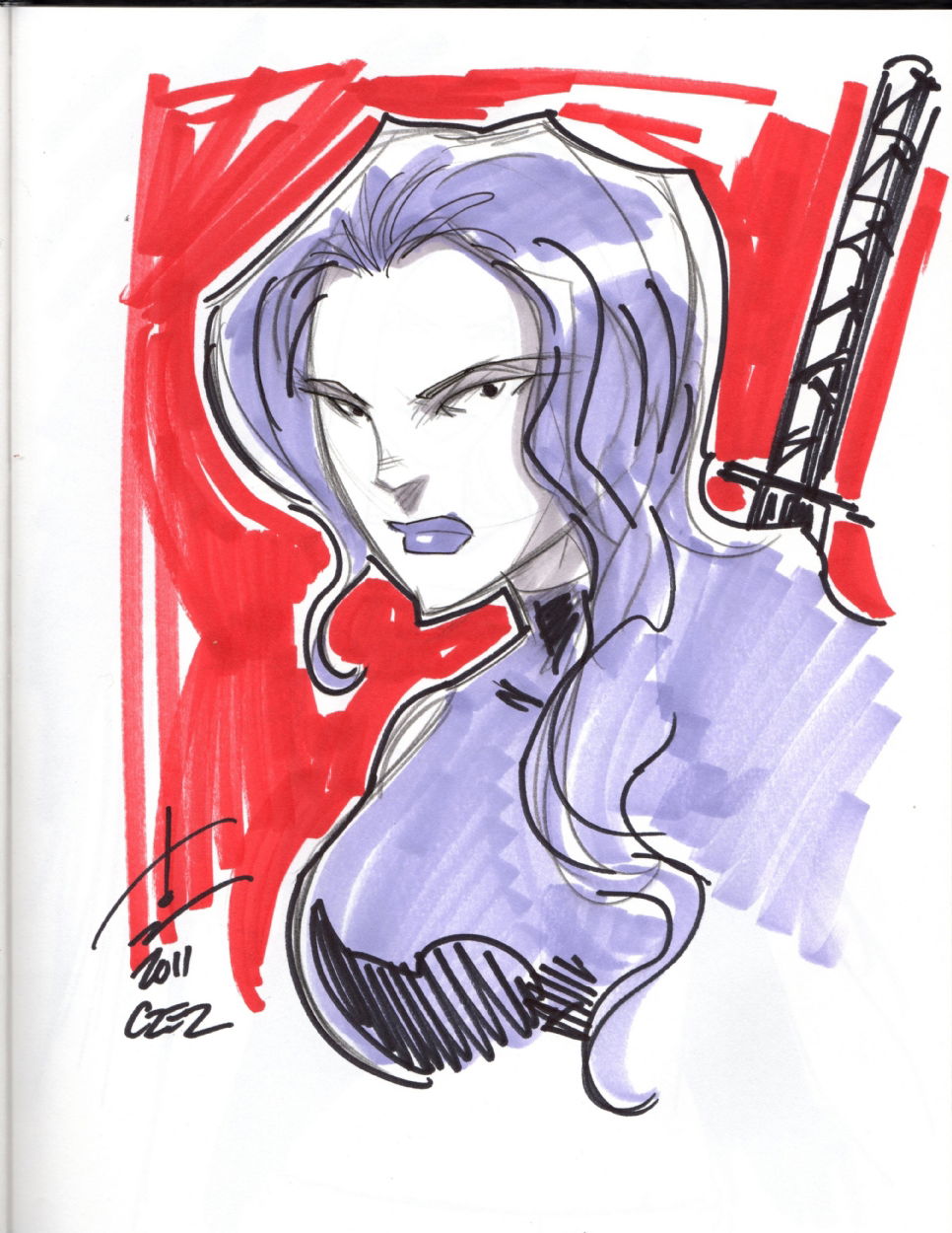 Psylocke - Tom Hodges, in Kevin Szeto's Convention Sketches and ...