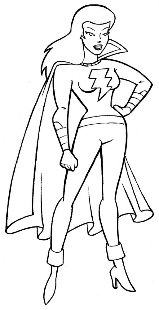 Capt.MarvelGirl, in DOCTOR CYCLOPS's Supergirls Coloringbook Comic Art ...